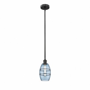 Vaz - 1 Light Stem Hung Mini Pendant In Industrial Style-7.63 Inches Tall and 5.88 Inches Wide - 1 of 1