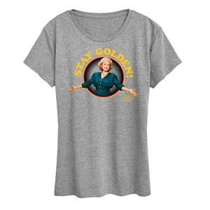 Women's - The Golden Girls - Rose Stay  Golden Short Sleeve Graphic T-Shirt - 1 of 4