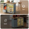 NicBex Modrn Kitchen Island with Drop Leaf & Adjustable Shelves,Rolling Kitchen Cart with Slide-Out Storage,Storage Cabinet Folding Dining Table - 4 of 4