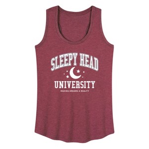 Women's - Instant Message - Sleepy Head University Graphic Racerback Tank - 1 of 4