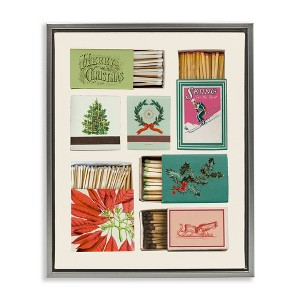 Stupell Industries Seasonal Winter Match Boxes Floating Frame Canvas Art - 1 of 4