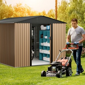 10FT x 8FT Metal Garden Shed, Outdoor Storage Shed,  Metal Utility Tool Storage Shed with Door Lock, Waterproof Roofs - 1 of 4