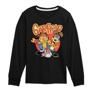Boys' - Garfield - Garf And Odie Logo Long Sleeve Graphic T-Shirt - 1 of 4