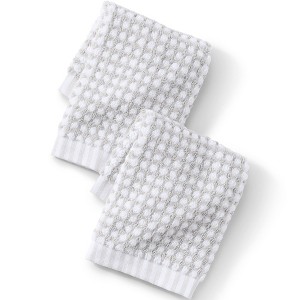 Lands' End Turkish Quick-Dry Cotton Textured Gingham Towel Set - 1 of 3
