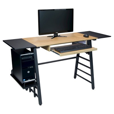 Ashwood Convertible Laptop Desk with Adjustable Shelves in Ashwood/Black - Studio Designs