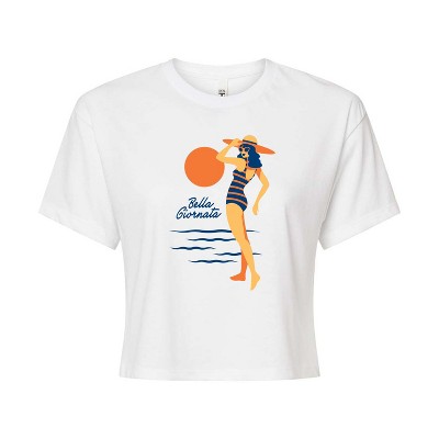 Women's - Instant Message - Bella Giornata Cropped Graphic T-Shirt