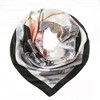 Anna-Kaci Women's Satin Square Scarf with Baroque Frame and Chain Print 35.5x35.5in - 3 of 3