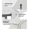 10'x20' & 13'x20' Heavy Duty Carport Sidewalls - 180G PE Waterproof Fabric with Zipper Doors & Mesh Windows, White (Cover Only) - 4 of 4