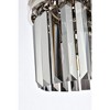Elegant Lighting Sydney 3 light polished nickel Flush Mount Silver Shade (Grey) Royal Cut Crystal - 4 of 4