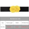 INSPIRE CHIC Women's Elastic Wide Double-Flower Stretch Corset Waist Belt 1 Pc - 4 of 4