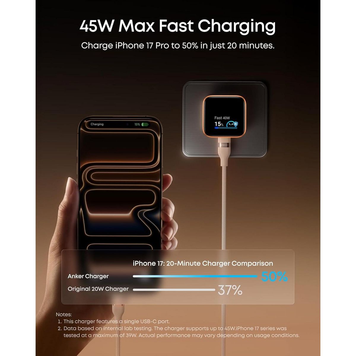 Anker Nano Power Bank (5K, MagGo, Slim) + Anker Nano Charger (45W, Smart Display, 180° Foldable) - thumbnail 6