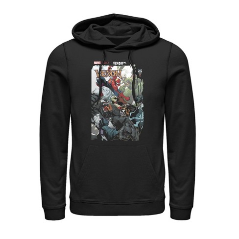 Men's Marvel Spider-man: Into The Spider-verse Symbol Pull Over Hoodie -  Black - Large : Target