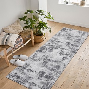 Area Rug Living Room Rug: Washable Modern Abstract Soft Thin Rug Indoor Floor No Slip Stain Resistant Carpet - 1 of 4