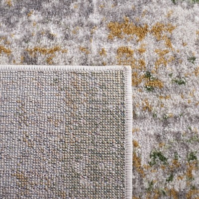 Palma Gray and Green Synthetic Area Rug