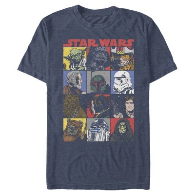 Men's Star Wars Comic Strip Cartoon Group T-Shirt