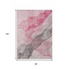 HomeRoots 8' X 10' Blush And Gray Abstract Washable Indoor Outdoor Area Rug - 3 of 4