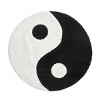 30" x 30" Yin Yang Shaped Rug For Adults, Black & White - 3 of 4