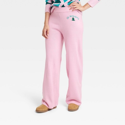 Women's High-Rise Sweatpants - Universal Thread™ Pink L