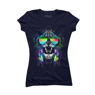 Junior's Design By Humans Music Jungle By clingcling T-Shirt