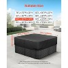 VEVOR Outdoor Hot Tub Cover, 90 x 90 x 20 Inch Weatherproof and Waterproof Hot Tub Cover Protector, 600D Heavy Duty Oxford Fabric, Black - 3 of 4