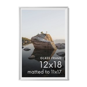 Haus and Hues Premium Brushed Metal Single Picture Frame with Real Glass - 1 of 4