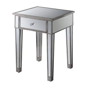 Gold Coast Mirrored End Table with Drawer - Breighton Home