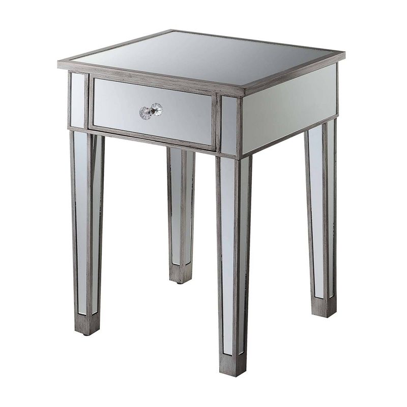 Gold Coast Mirrored End Table with Drawer - Breighton Home, 1 of 6