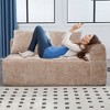 NicBex Modern Chenille Loveseat Sofa with Left Arm & Removable Pillows,Minimalist Comfy 2-Seater Sofa for Living Room,Bedroom - 3 of 4