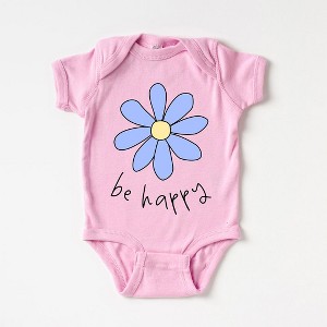 The Juniper Shop Be Happy Flower Baby Bodysuit - 1 of 2