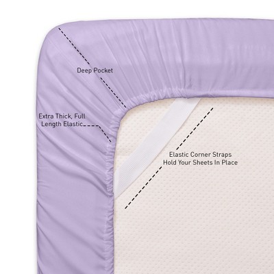 Lavender Twin XL Deep Pocket Microfiber Sheet Set
