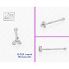 Jewelry Avalanche 14K Gold 22G 3-stone 0.015ctw Moissanite Ball-end Nose Stud - 4 of 4