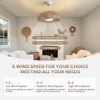 Ludomide 20" Boho Caged Ceiling Fan with Light and Remote, Rattan Chandelier Fan for Bedroom Living Room Kitchen - 4 of 4