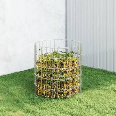 vidaXL Garden Composter Ã˜19.7"x19.7" Galvanized Steel