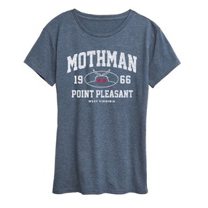 Women's - Instant Message - Mothman Collegiate Short Sleeve Graphic T-Shirt - 1 of 4