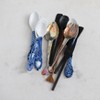 Storied Home Hand Forged Copper Appetizer Cutlery, Set of 3 in Printed Drawstring Bag, Burnt Finish - 3 of 4
