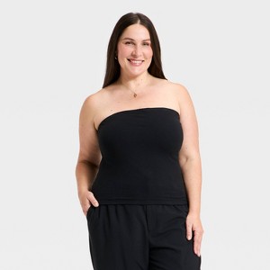Women's Sculpt Tube Top - A New Day™ Black XXL : Target