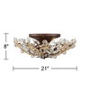 Vienna Full Spectrum Blooms Vintage Ceiling Light Semi Flush Mount Fixture 21" Wide Weathered Brown 5-Light for Bedroom Kitchen Living Room Hallway - 4 of 4