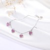 Heart Chain Bracelet for Women Sterling Silver Pink Cubic Zirconia Ginger Lyne Collection - 4 of 4