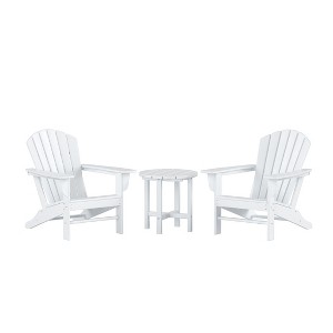 WestinTrends Dylan HDPE Outdoor Patio Adirondack Conversation Set (3-Piece) - 1 of 4