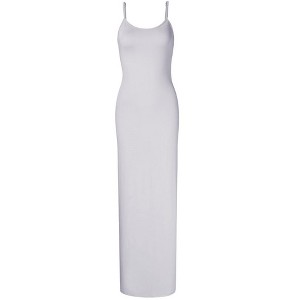Women Full Slip Under Dresses Sleeveless Adjustable Spaghetti Strap Cami Maxi Dress Nightgowns Sleepwear - 1 of 3