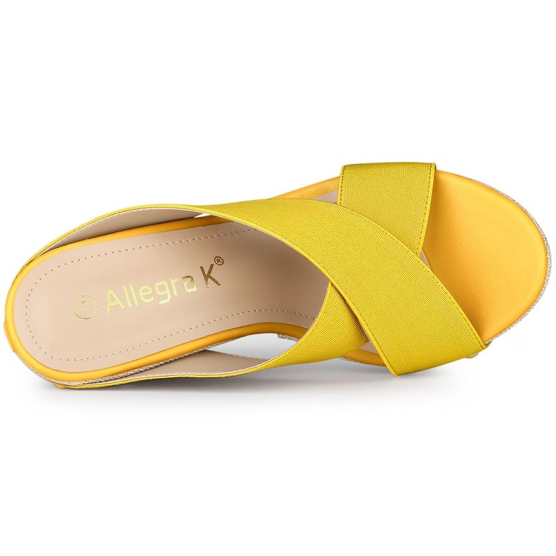 Allegra K Women's Platform Slide Wedge Sandals, 5 of 7