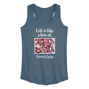 Women's - Forrest Gump - Life Is Like A Box Of Chocolates Graphic Racerback Tank - 1 of 4