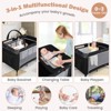 Safstar 3 in 1 Pack and Play with Toy Bar Diaper Changing Table with Safety Belt - 4 of 4