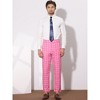 Lars Amadeus Men's Plaid Dress Classic Fit Formal Checked Trousers - 3 of 4
