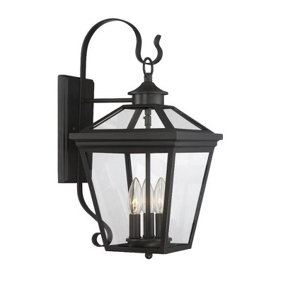 Ellijay 19" Bronze and Clear Glass Outdoor Wall Lantern