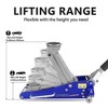 Hydraulic Low Profile Aluminum and Steel Racing Floor Jack with Dual Piston Quick Lift Pump, Blue - 3 of 3