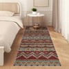 Modern Abstract Stripe Area Rug Floor Mat Indoor Low Pile Non Slip Soft Carpet For Living Room Bedroom Washable Foldable Rugs - 3 of 4