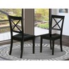 HomeStock Dining Room Cross Back Solid Wood Seat Chairs, Set of 2 - 2 of 4