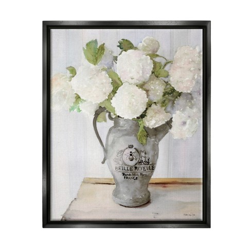 Stupell Industries White Hydrangea In French Country Pitcher Still Life ...