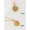 Anna-Kaci Stylish Adjustable Gold Toned Star Moon Sun Heart Zircon Pendant Necklace - 4 of 4